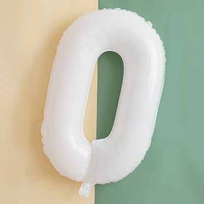 40‑Inch Yellow & White Macaron Daisy Number Foil Balloon