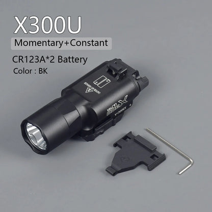 Tactical SureFire LOGO X300 Ultra XH35 X300UH-B Weapon Gun Light Lanterna Torch For Airsoft Pistol Glock 17 18 19 22 20mm Rail