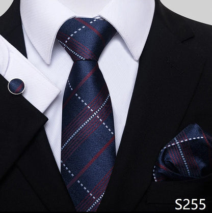 Necktie Pocket Squares Cufflink Set