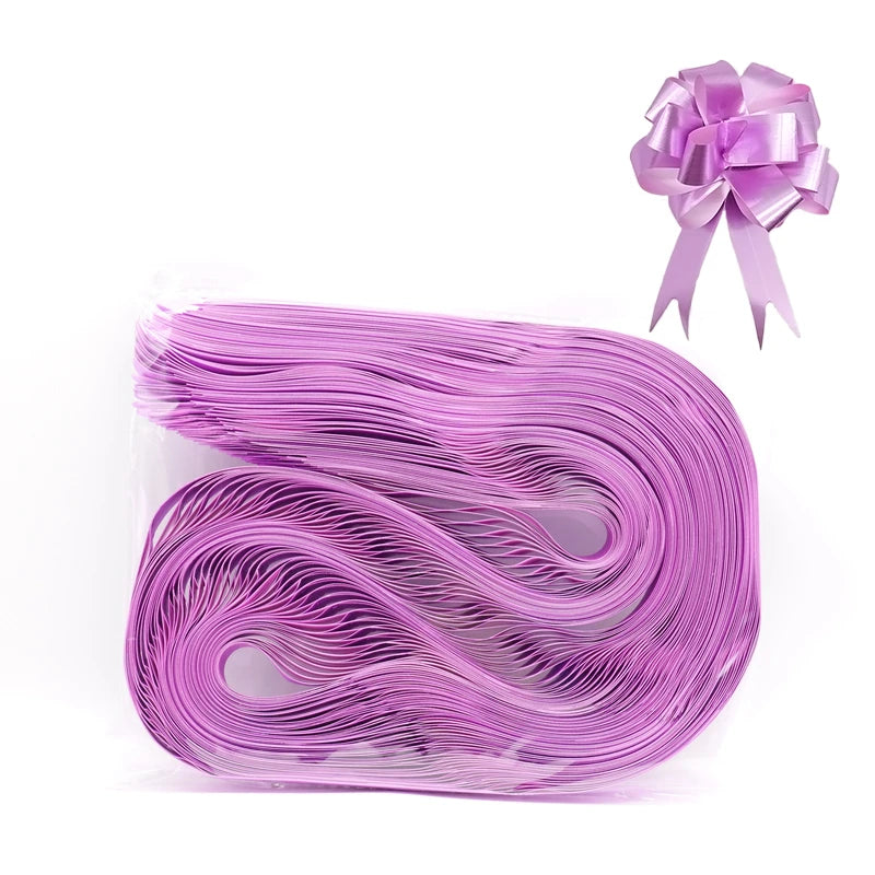 10/20/50Pcs Pull Bow Flower Pull Tie Ribbon for Christmas, Valentines Day, Wedding,Mother's Day, Birthday Party Gift Decoration