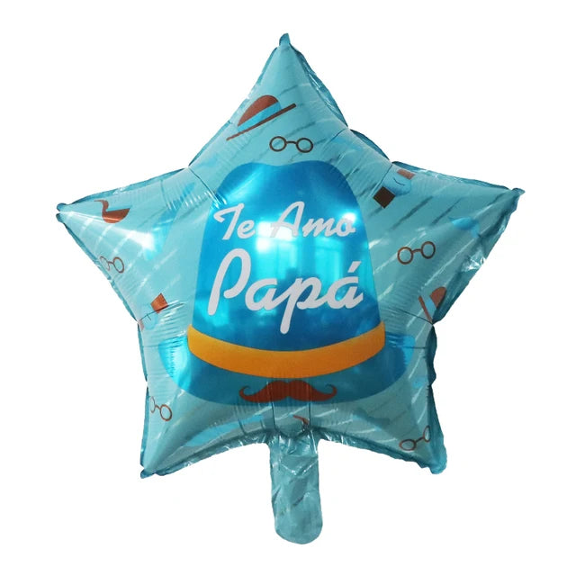 10pcs 18Inch Spanish English Happy Father's Day Foil Helium Balloon Feliz Dia Super Papa Air Globos Party Decoration Gift Baloes