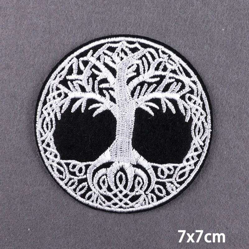 The Death Embroidery Iron On Patches For Clothing DIY Applique Patches On Clothes Skull Badges on backpack Jakcet