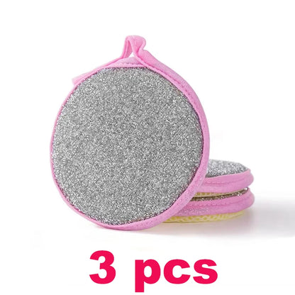 Dishwashing Sponge Non-stick Oil Dish Washing Magic Sponges Scouring Pads Kitchen Cleaning Tool Reusable Double Sided Dish Cloth