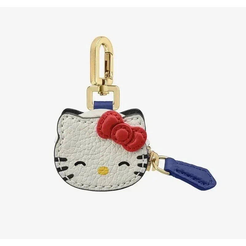 Kawaii High Beauty Hello Kitty Cartoon Personalized Creative Leather Bag Keychain Pendant Fashion Clothing Accessories