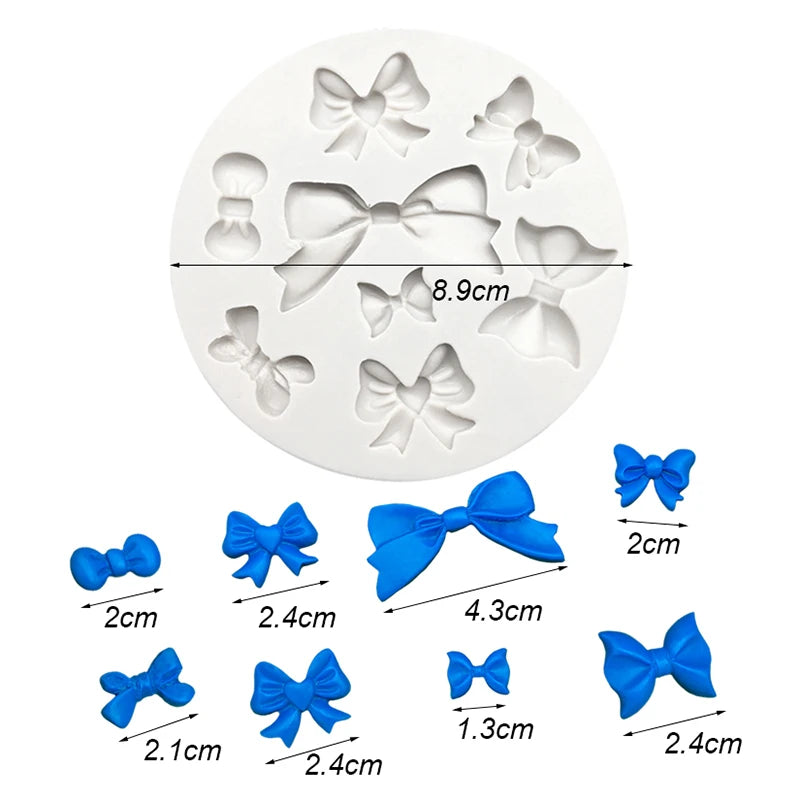Bow Bowknot Silicone Cake Baking Mold Sugarcraft Chocolate Cupcake Resin Tools Fondant Decorating Tools