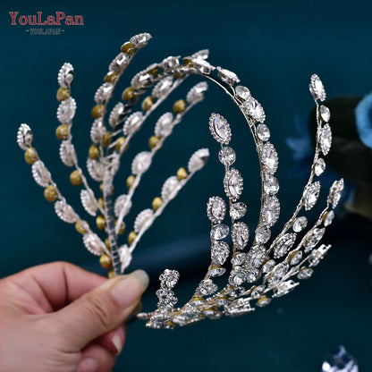 Luxury Bridal Rhinestone Headband: Elegant Wedding Tiara and Pageant Hairpiece