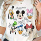 Women’s Plus Size Disney T‑Shirt – Casual Loose Fit, Mickey & Donald Print