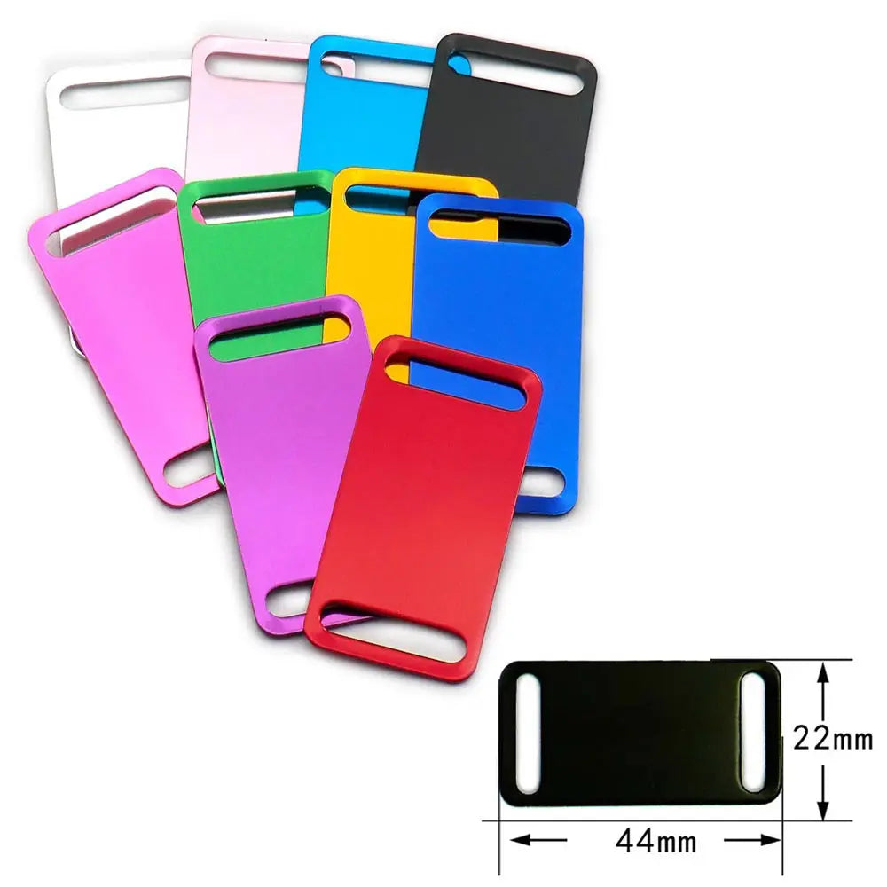Random Mix 100pcs Aluminum Blank Dog Cat ID Pendant Engravable Ornament Tag Plates