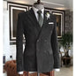 Men’s Slim‑Fit Corduroy Double‑Breasted Suit Set