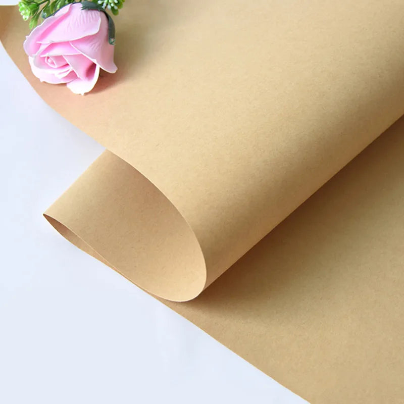 10M Brown Kraft paper eco-friendly packaging paper, Degradable Friendly Paper Packaging Materials Bouquet Gift Box Craft Paper