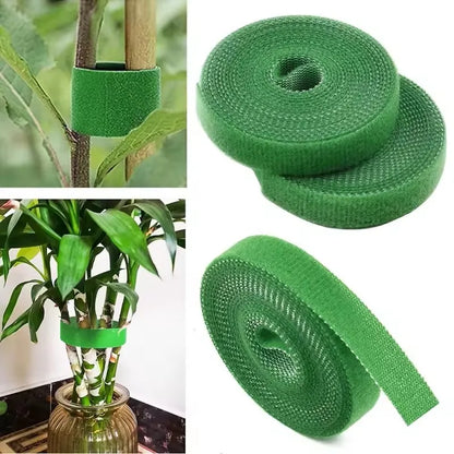 3 Rolls Green Garden Twine Plant Ties Nylon Plant Bandage 3 Meters Garden Hook Loop Bamboo Cane Wrap Support Garden Accessories