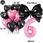 Giant Black Pink Bow Balloon Coquette Birthday Party Decorations Bowknot Balloon for Girls Baby Shower Bridal Wedding Supplies