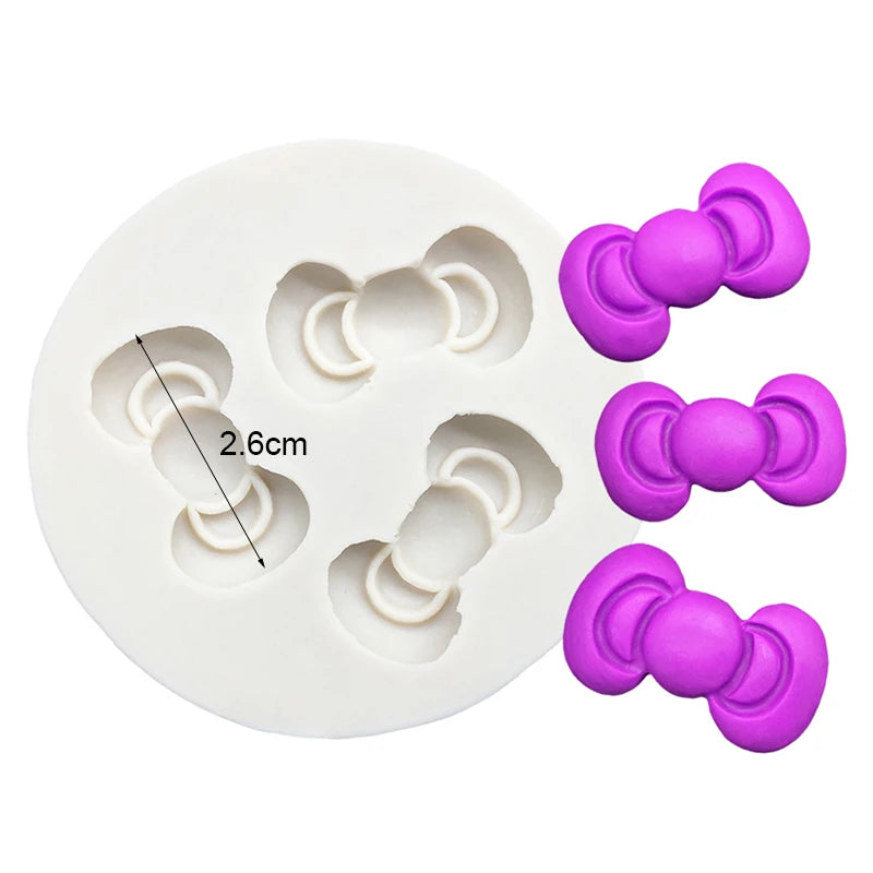 Bow Bowknot Silicone Cake Baking Mold Sugarcraft Chocolate Cupcake Resin Tools Fondant Decorating Tools