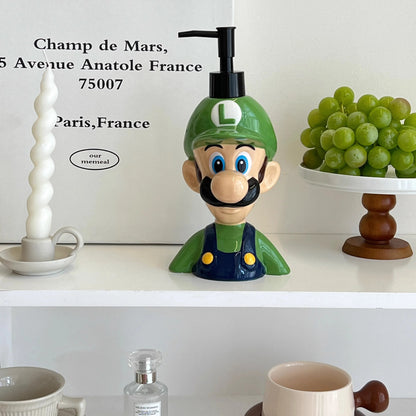 Super Mario Press Bottle – Refillable Shower Gel & Hand Soap Dispenser, Cute Bathroom Gift