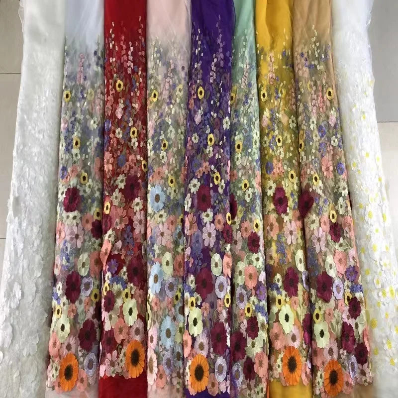 Cathy Off Shoulder 3D Flowers A-line Wedding Dress With Court Train vestidos de noiva Zip Back Customized Formal Evening 2025