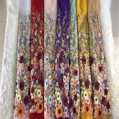 Cathy Off Shoulder 3D Flowers A-line Wedding Dress With Court Train vestidos de noiva Zip Back Customized Formal Evening 2025