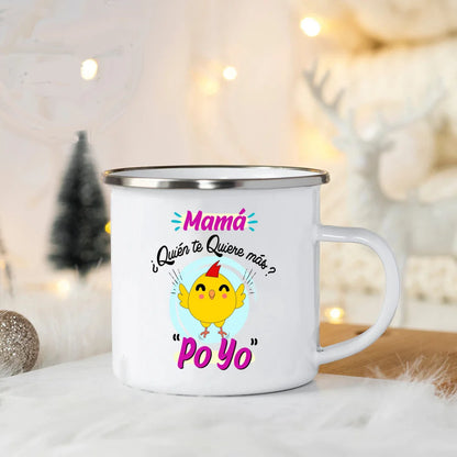 World's Best Dad and Mom Print Coffee Mug Unique Fathers Day Gift and Mothers Day Gifts Drink Wine Juice Tea  Enamel Mug Present