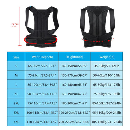 Upper Back Posture Corrector Clavicle Support Straight Shoulders Brace Strap Corrector