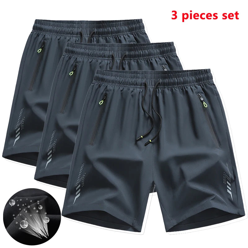 Men’s 3‑Pack Quick‑Dry Running Shorts – Gym, Training & Summer Sports
