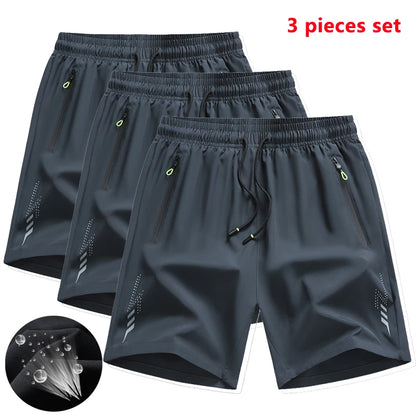 Men’s 3‑Pack Quick‑Dry Running Shorts – Gym, Training & Summer Sports