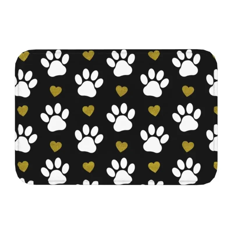 Personalized Paw Prints Dog Doormat Mat Anti-Slip Animal Kitchen Bath Balcony Rug Carpet 40*60cm