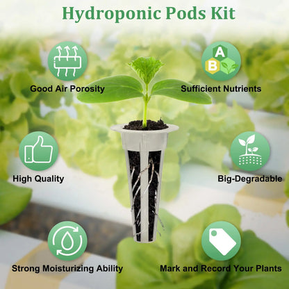Hydroponic Grow Baskets – Seed Pod Holders Compatible with AeroGarden & Sponge Starter Pods