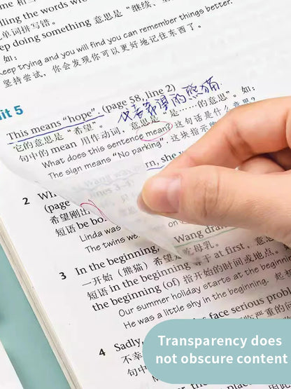 50 Sheets PET Transparent Sticky Notes