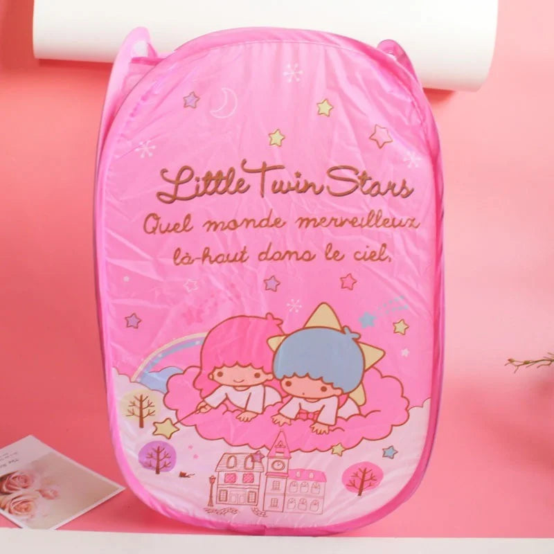 Sanrio Laundry Basket Hello Kitty Kuromi Mymelody Cinnamoroll Animation Peripheral - Foldable Clothes Storage