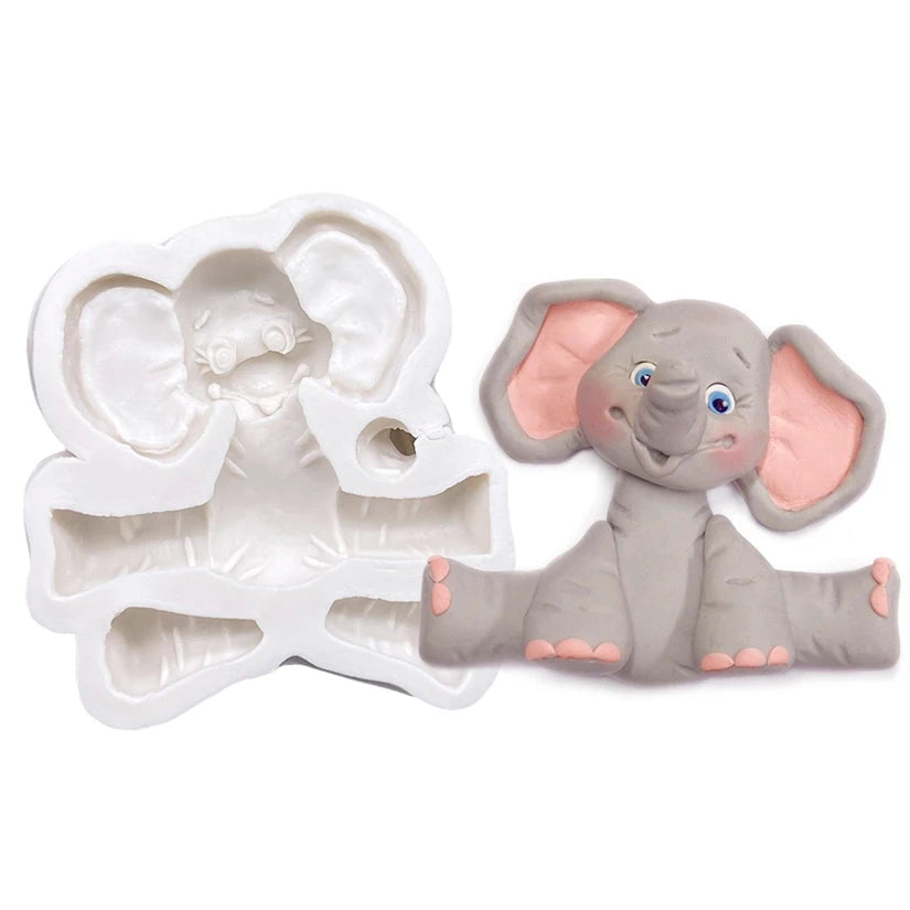 Monkey Lion Bunny Elephant Giraffe Silicone Sugarcraft Mold Resin Tools Cupcake Baking Mould Fondant Cake Decorating Tools