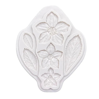 1pc Silicone Mold – Leaves & Flowers for Cake, Chocolate, Candy & DIY Crafts
