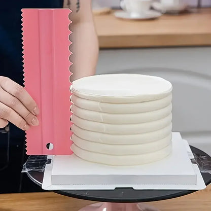4‑Piece Cake Scraper Set – Icing Smoothers & Fondant Tools for Professional Baking