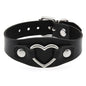 Punk Gothic Style PU Leather Faux Jewelry Heart Bracelet ,Male Female Lover Bangle Holiday Party Costume ﻿