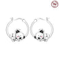 925 Sterling Silver Hoop Earrings Simple Sleeping Cat Earrings For Engagement Wedding Party Birthday Jewelry Gift