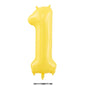 40‑Inch Yellow & White Macaron Daisy Number Foil Balloon