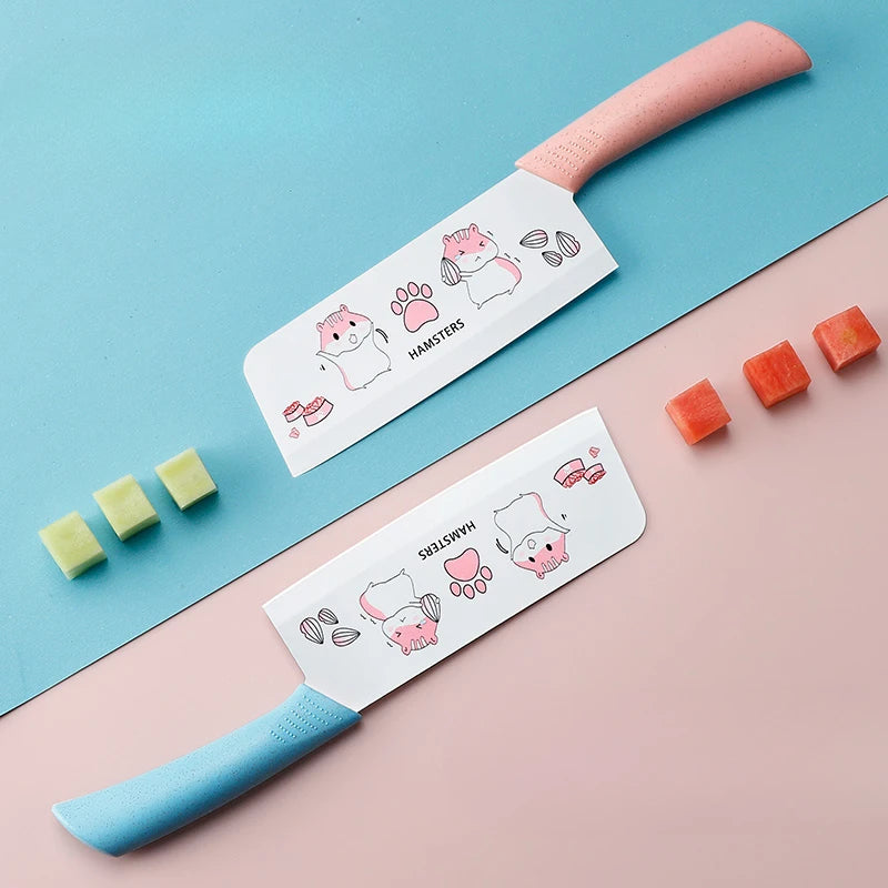 Knife set vegetable knife chopping board 2 in 1 sharp full set of kitchen utensils household chopping vegetables and meat knife
