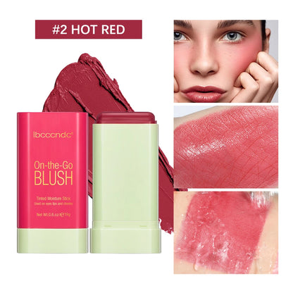 Waterproof High Color Rouge Blusher Cream Stick