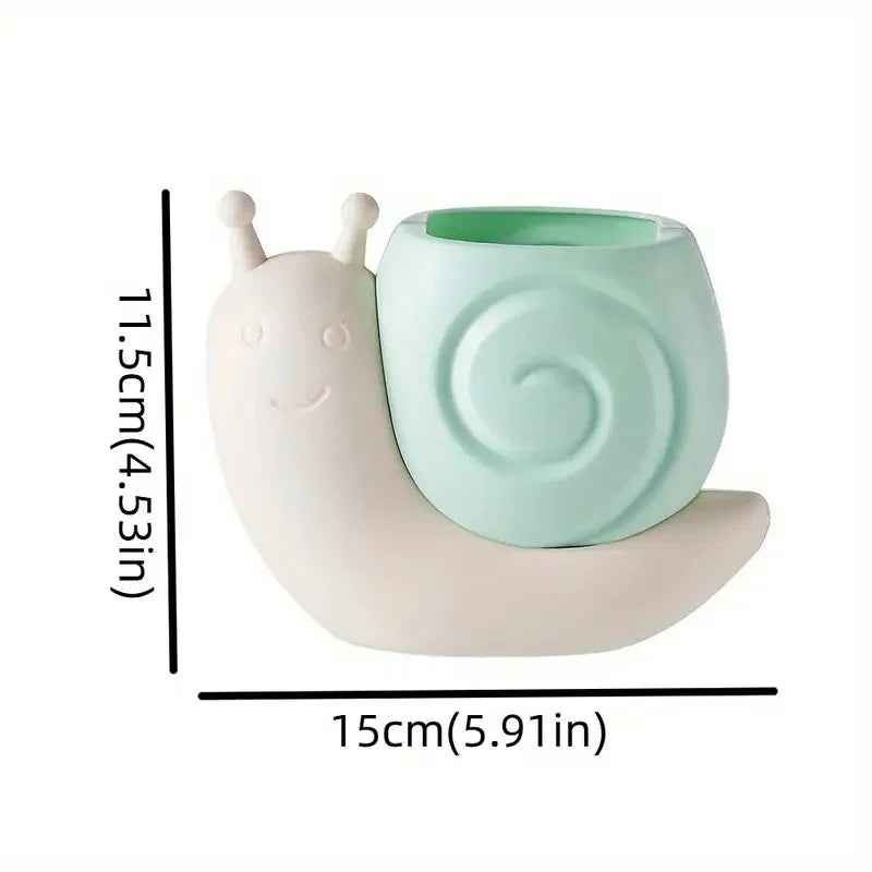 Snail‑Shaped Multi‑Functional Pen Holder – Cute Desktop Organizer for Stationery & Makeup Brushes