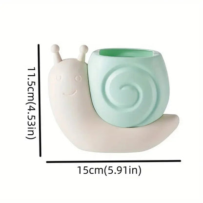 Snail‑Shaped Multi‑Functional Pen Holder – Cute Desktop Organizer for Stationery & Makeup Brushes