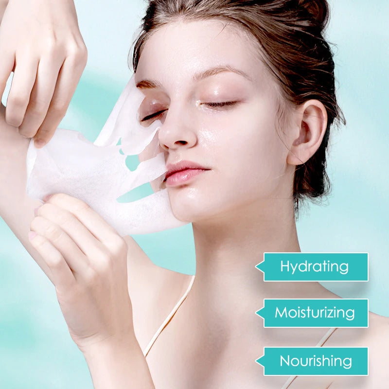 10‑Pack Hyaluronic Acid Hydrating Sheet Masks – Moisturizing, Pore‑Refining Facial Skincare