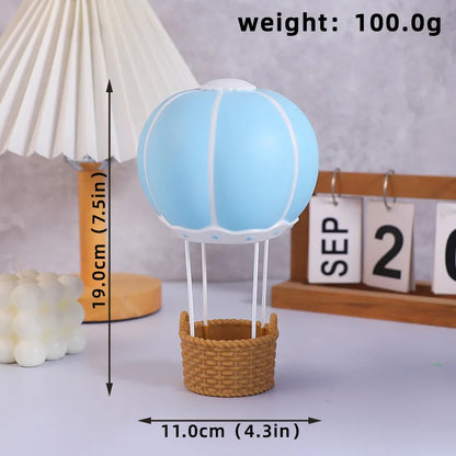 New Hot Air Balloon Cake Decoration Pink Blue Bear Cake Topper for Boy Girl Baby Shower Kids Happy Birthday Party Supplies Gifts