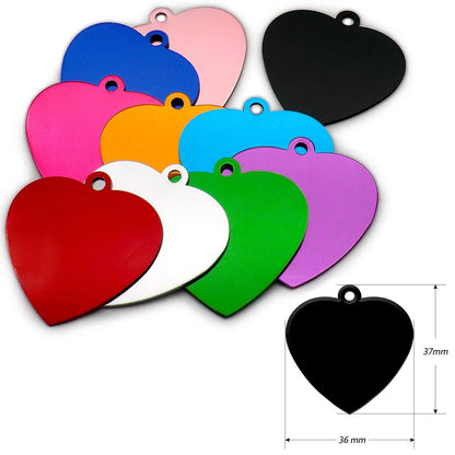 Random Mix 100pcs Aluminum Blank Dog Cat ID Pendant Engravable Ornament Tag Plates