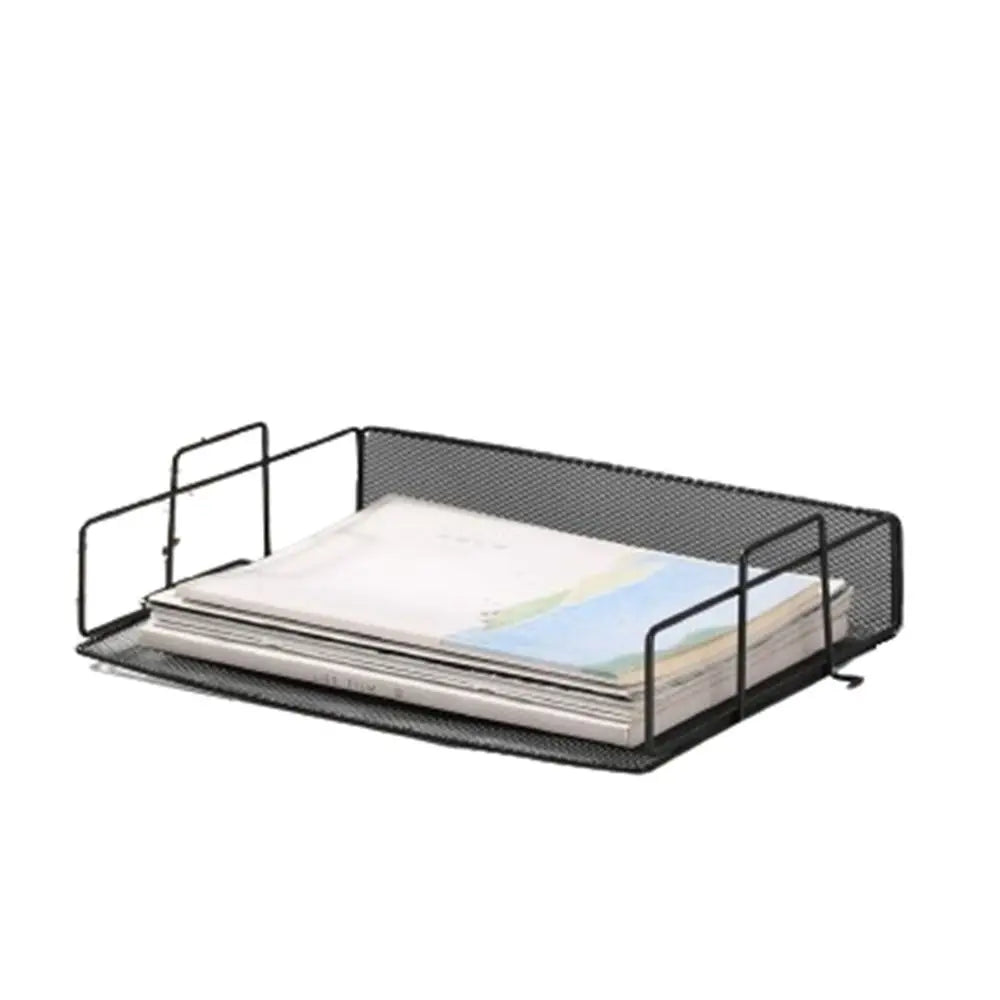 Single‑Layer Stackable File Tray – Durable A4 Desktop Document Organizer for School & Study Spaces