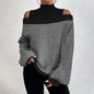 Women's Blouse Shirt New clothing with shoulder drop design, women's lantern sleeve printed top