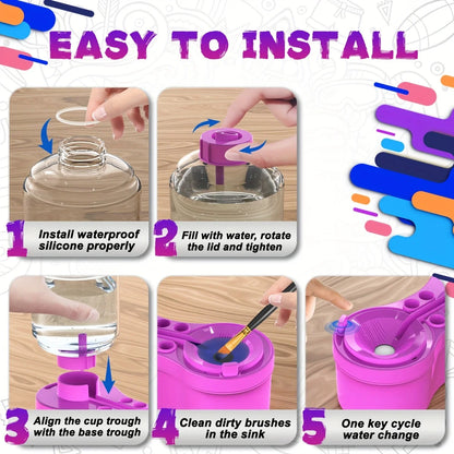 New Automatic Paint Brush Cleaner Machine with Drain Button