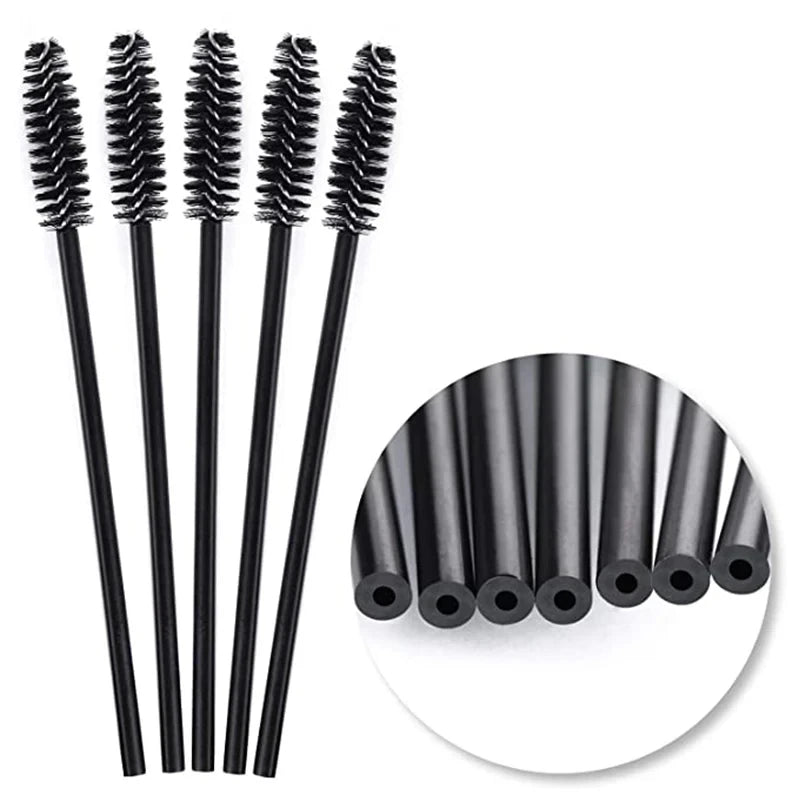 50/200pcs Disposable Mascara Wands Applicator Spoolers