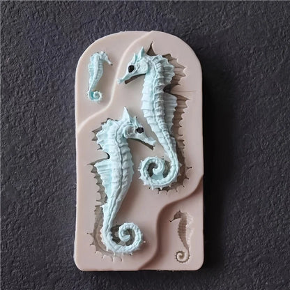 Easy-Craft Seahorse Silicone Mold - Detailed, Durable for Resin, Clay & More | Ideal for Creative Projects, Gifts & Education