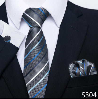 Silk Tie Pocket Squares Necktie Suit Accessories