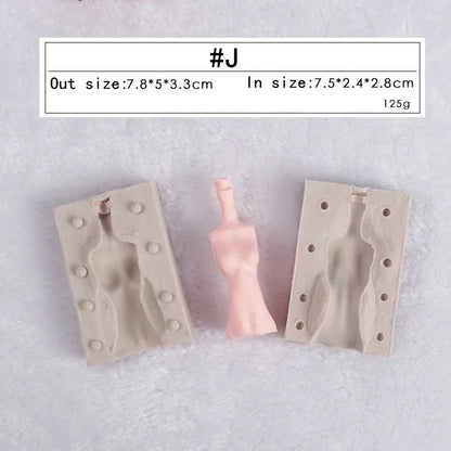 3D Doll Body Silicone Mold Fondant Chocolate Cake Decorating Tool DIY Clay Soft Pottery Doll Human Body Hand and Feet Mold