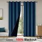 2pcs 100% Blackout Curtains, Thermal Insulated Window Drapes, Window Curtains for Living Room, Bedroom, Kitchen Home Decoration