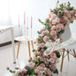 1m 2m Luxury Flower Row Runner Artificial Flowers for Table Centerpiece Wedding Decoration Mix Flowers Backdrop Wall Arches Deco